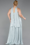 Robe De Soirée Grande Taille Longue Mousseline Menthe ABU5793