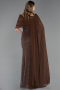 Robe de Soirée Longue Perlé Brun ABU5816