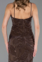 Robe de Soirée Longue Squameuse Brun ABU5713
