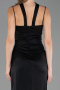 Tenue de Soirée Longue Satin Noir ABU6367