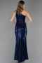 Robe de Soirée Longue Bleu Marine ABU6368