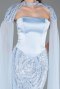 Robe Queue de Poisson Longue Perlé Bleu clair ABU6315