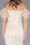 Robe de Cérémonie Midi Perlé Beige ABK2667