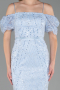 Robe de Cérémonie Midi Perlé Bleu clair ABK2667