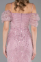 Robe de Cérémonie Midi Perlé Poudre ABK2667