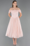 Robe de Cérémonie Midi Poudre ABK2665