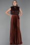 Robe de Soirée Longue Brun ABU3326