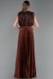 Robe de Soirée Longue Brun ABU3326