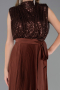 Robe de Soirée Longue Brun ABU3326