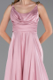Robe de Soirée Longue Satin Poudre ABU5146