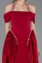 Robe de Soirée Longue Satin Rouge ABU5995