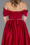 Robe de Soirée Longue Satin Rouge ABU5995