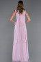 Robe de Soirée Longue Mousseline Poudre ABU6369