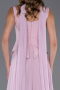 Robe de Soirée Longue Mousseline Poudre ABU6369