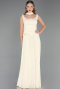 Robe de Soirée Longue Mousseline Jaune ABU6369