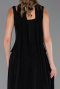Robe de Soirée Longue Mousseline Noir ABU6369