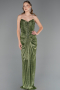 Robe de Soirée Longue Kaki ABU6370