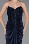 Robe de Soirée Longue Bleu Marine ABU6370