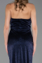 Robe de Soirée Longue Bleu Marine ABU6370