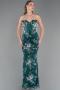 Robe de Soirée Longue Émeraude ABU6299