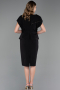 Robe De Invitation Grande Taille Midi Noir ABK2669