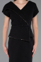 Robe De Invitation Grande Taille Midi Noir ABK2669