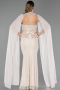 Robe de Soirée Longue Dantelle Beige ABU6360