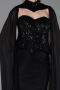 Robe de Soirée Longue Dantelle Noir ABU6360