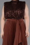 Robe De Soirée Grande Taille Longue Brun ABU3341