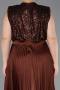 Robe De Soirée Grande Taille Longue Brun ABU3341