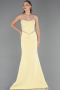 Robe de Soirée Longue Jaune ABU5747
