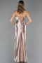 Robe de Soirée Longue Beige ABU4944
