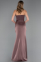 Robe De Soirée Satin Longue Brun Clair ABU6061