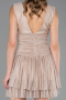 Robe de Cérémonie Courte Beige ABK2670