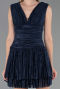 Robe de Cérémonie Courte Bleu Marine ABK2670