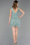 Robe de Cérémonie Courte Menthe ABK2670