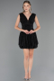 Robe de Cérémonie Courte Noir ABK2670
