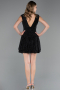 Robe de Cérémonie Courte Noir ABK2670