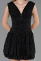 Robe de Cérémonie Courte Noir ABK2670