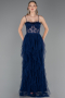 Robe de Soirée Longue Bleu Marine ABU2822