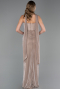 Robe de Soirée Longue Beige ABU6378