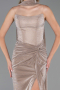 Robe de Soirée Longue Beige ABU6378