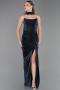 Robe de Soirée Longue Bleu Marine ABU6378