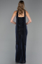 Robe de Soirée Longue Bleu Marine ABU6378