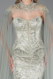 Robe de Soirée Longue Perlé Menthe ABU6377