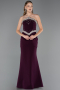 Robe Queue de Poisson Longue Violet ABU5866