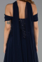 Robe de Soirée Longue Mousseline Bleu Marine ABU6390