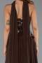 Robe de Soirée Longue Mousseline Brun ABU6391