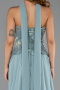 Robe de Soirée Longue Mousseline Menthe ABU6391