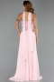 Robe de Soirée Longue Mousseline Poudre ABU6391